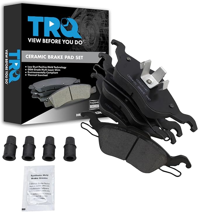 TRQ Front Brake Pads Ceramic Compatible with 2000-2004 Ford Focus