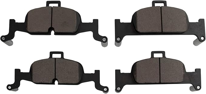 TRQ Front Ceramic Brake Pad Set Compatible with 17-20 Audi A4 allroad 18-20 A5 Sportback 18-24 A5 Quattro 22-24 Q5
