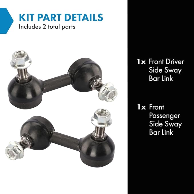 TRQ Front Sway Bar Stabilizer Link Set Compatible with 2006-2011 Honda Civic
