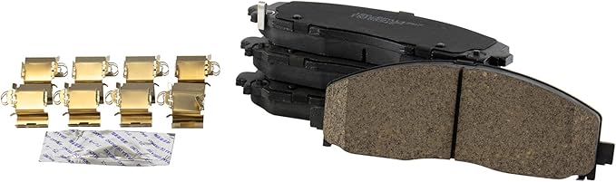 TRQ Front Ceramic Brake Pad Set Compatible with Caravan Pacifica Journey Wrangler