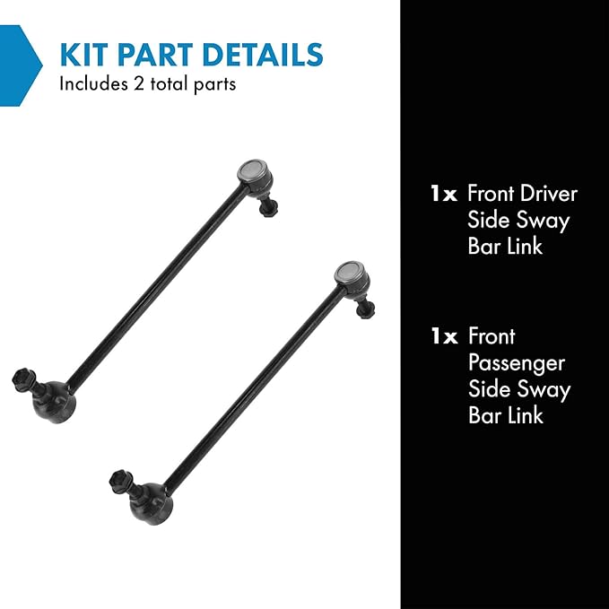 TRQ Front Sway Bar Stabilizer Link Set Compatible with 1999-2004 Chrysler 300M 1998-2004 Concorde 1999-2001 LHS Dodge Intrepid