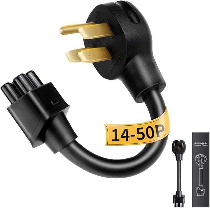 NEMA 14-50 Adapter for Tesla Gen 2 Mobile Connector, 240V 32A Heavy-Duty Charging Plug, Fast Level 2 Charger Adapter for Tesla Model 3, S, X, Y - Safe and Durable (14-50P)