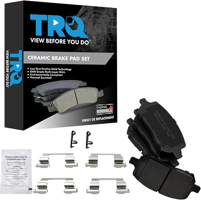 TRQ Front Brake Pads Ceramic Compatible with 2005-2010 Chevrolet Cobalt 2007-2009 Pontiac G5 2003-2007 Saturn Ion