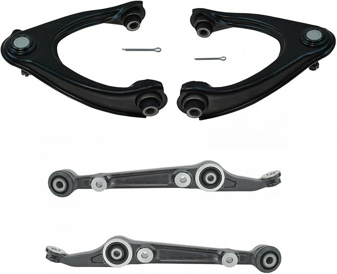 TRQ Front Upper and Lower Control Arm with Ball Joint Set 4 Piece Compatible with 1996-2000 Honda Civic
