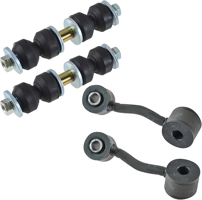TRQ Front & Rear Sway Bar Stabilizer Link Set Compatible with 2004-2005 Chevrolet Classic 1997-2003 Malibu 1999-2004 Oldsmobile Alero 1997-1999 Cutlass 1999-2005 Pontiac Grand Am