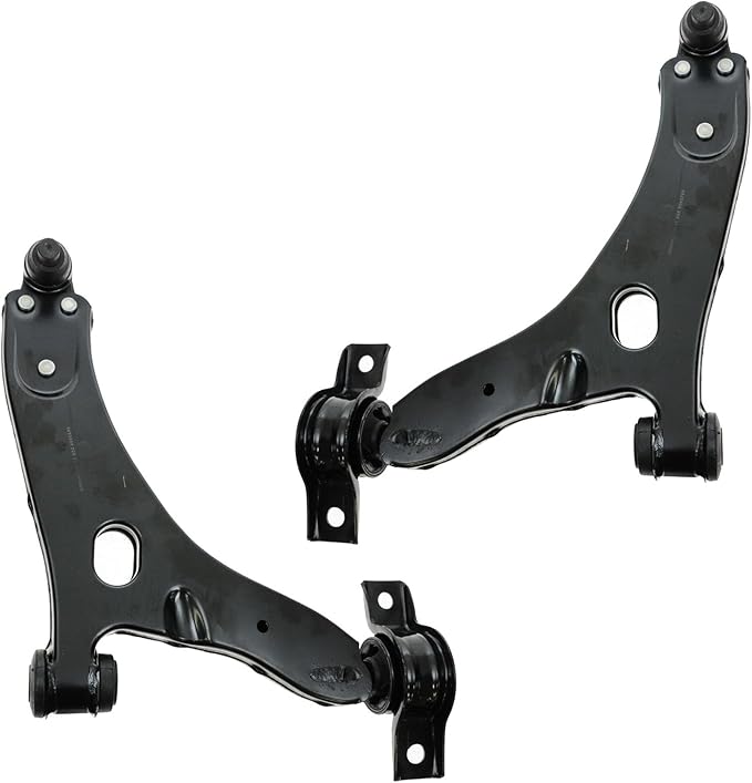TRQ Front Lower Driver and Passenger Side Control Arm and Ball Joint Set 2 Piece Compatible with 2005-2011 Ford Focus 2004 Focus From 4-05-04 Production Date