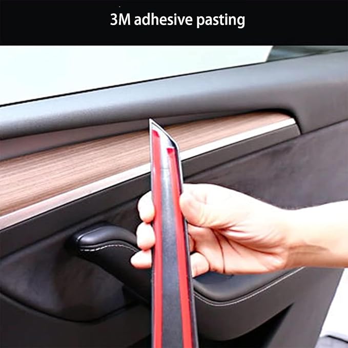 Dash Wrap Door Trim Panel for Tesla Model 3 Model Y Accessories 2020 2021 2022 2023 ABS Carbon Fiber Dashboard Cover Wrap