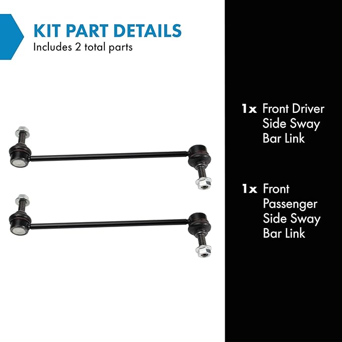 TRQ Front Sway Bar Stabilizer Link Set Compatible with 2015-2022 Ford Transit-150 Transit-250 Transit-350 Transit-350 HD