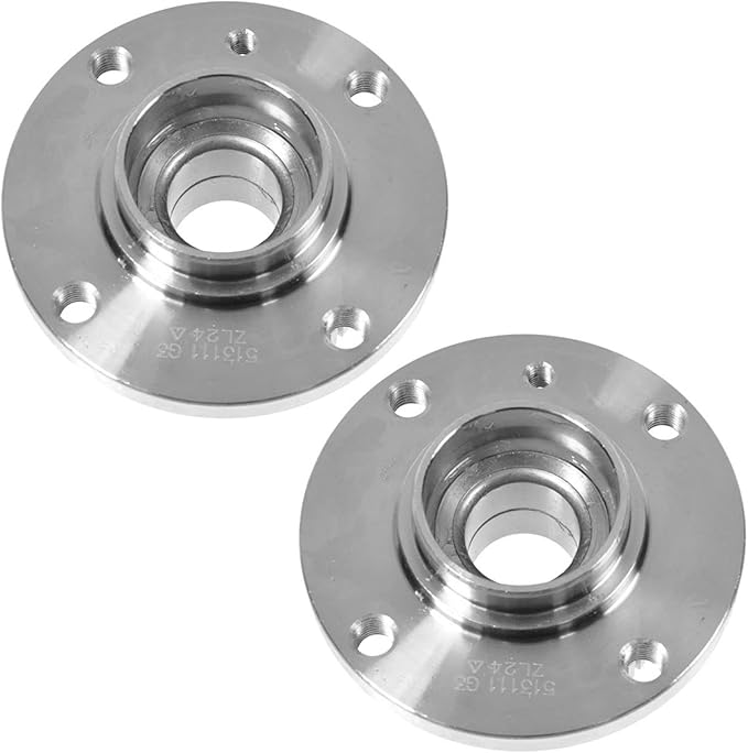 TRQ 2 Piece Front Wheel Bearing & Hub Assembly Set Compatible with 1984-1991 BMW 318i 1991 318is 1986-1988 325 1984-1987 325e 1986-1987 325es 1987-1991 325i 325is 1988-1991 325iX