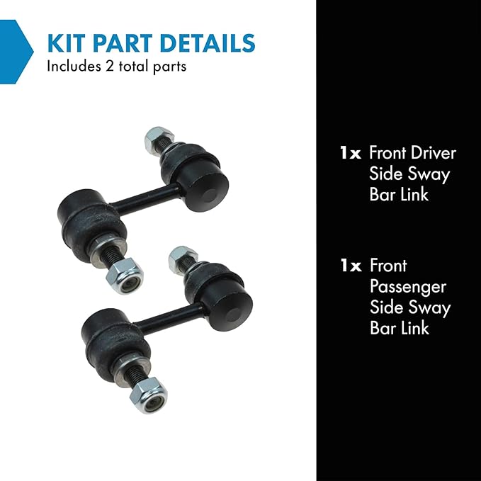 TRQ Front Driver and Passenger Side Sway Bar Link Set 2 Piece Compatible with 2004-2013 INFINITI QX56 2014-2022 QX80 2004 Nissan Pathfinder Armada 2004-2015 TITAN 2005-2015 Armada 2017-2022 Armada