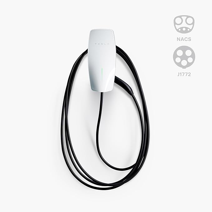 Tesla Universal Wall Connector - Home Electric Vehicle (EV) Charger with Dual Plug Type (NACS + J1772) - Compatible with All North American EVs - Level 2 - up to 48A - Energy Star Partner
