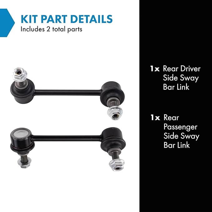 TRQ Rear Driver and Passenger Side Sway Bar Link Set 2 Piece Compatible with 2014-2020 Acura MDX 2022-2023 MDX 2016-2023 Honda Pilot 2019-2023 Passport