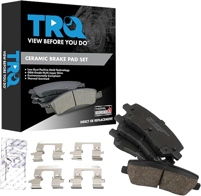 TRQ Rear Brake Pads Ceramic Compatible with 2015-2022 Ford Mustang