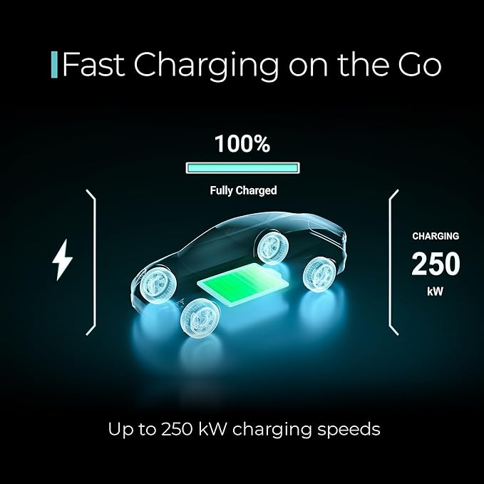 Lectron CCS to Tesla Adapter - 500A, 500V Tesla Charger Adapter - Compatible with All Tesla Models & CCS-Enabled NACS EVs - DC Fast Charging ONLY - NOT Compatible with Cybertruck (Black)