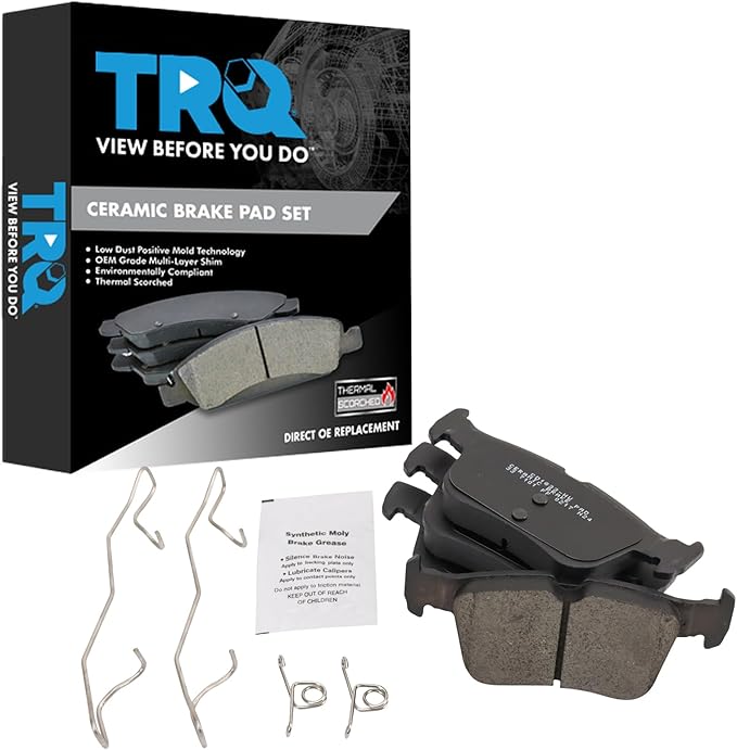TRQ Premium Posi Ceramic Brake Pad Rear Set for Ford Edge Fusion Lincoln MKC MKZ