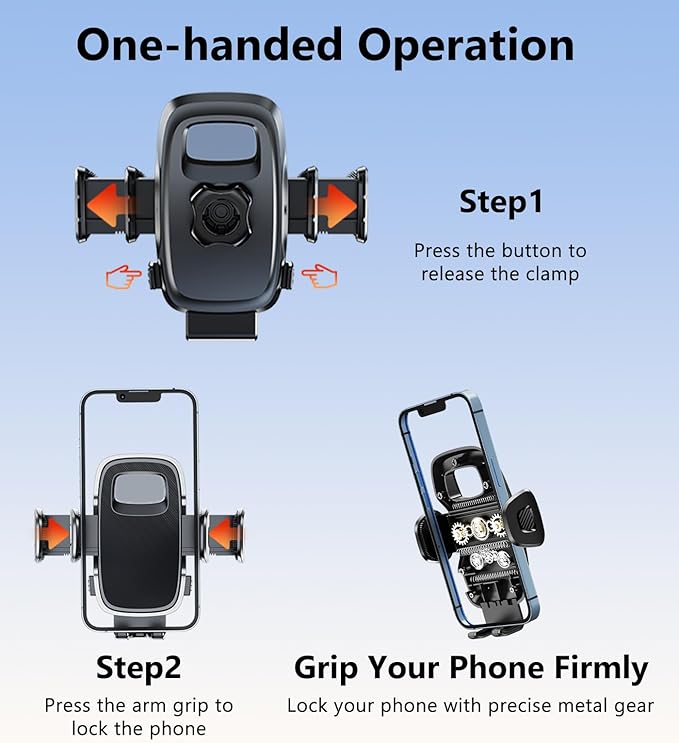 Universal 17mm Ball Mount Phone Holder Clamp for Car Mount Replace [Dual Head Screen Phone Holder Clip Head Accessory]