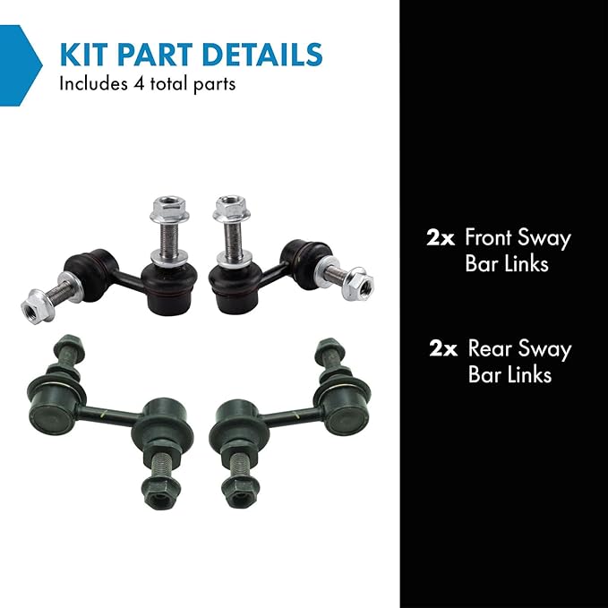 TRQ Front & Rear Sway Bar Stabilizer Link Set Compatible with 2006-2007 Subaru B9 Tribeca 2008-2014 Tribeca
