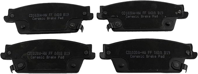 TRQ Rear Brake Pads Ceramic Hardware Wear Sensor Compatible with 2006-2007 Cadillac CTS 2004-2009 SRX 2005-2011 STS