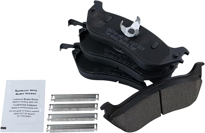TRQ Rear Brake Pads Ceramic Compatible with 1996-2002 Ford Crown Victoria 1996-2002 Lincoln Town Car 1996-2002 Mercury Grand Marquis