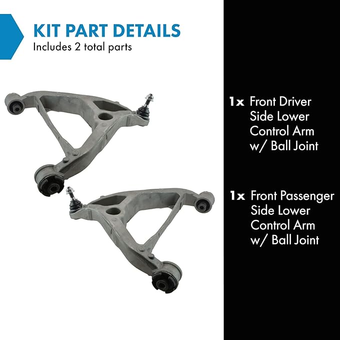 TRQ Front Left and Right Lower Control Arm with Ball Joint Set 2 Piece Compatible with 2003-2006 Ford Expedition 2003-2006 Lincoln Navigator