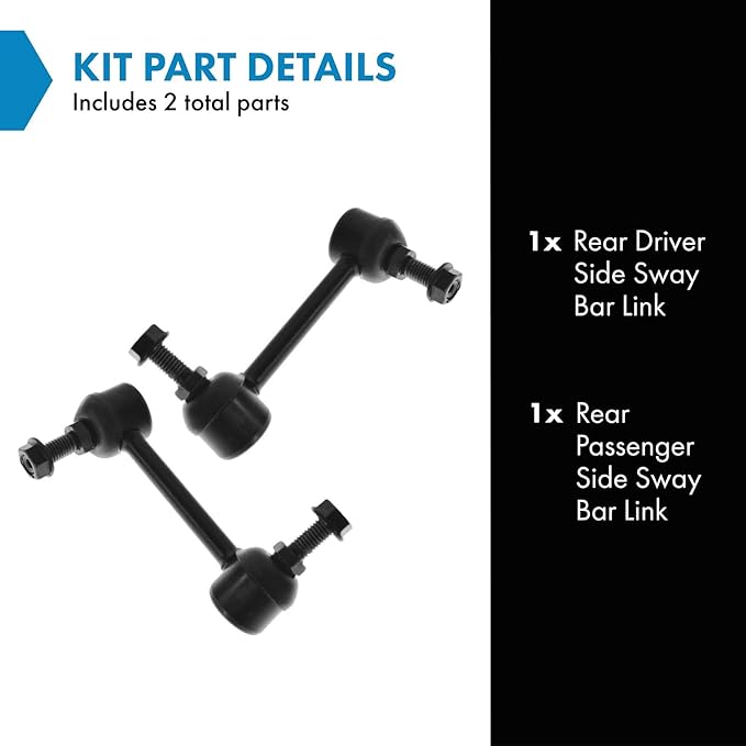 TRQ Rear Sway Bar Link Kit Pair Set for Buick Chevy GMC Isuzu Olds Saab Truck SUV