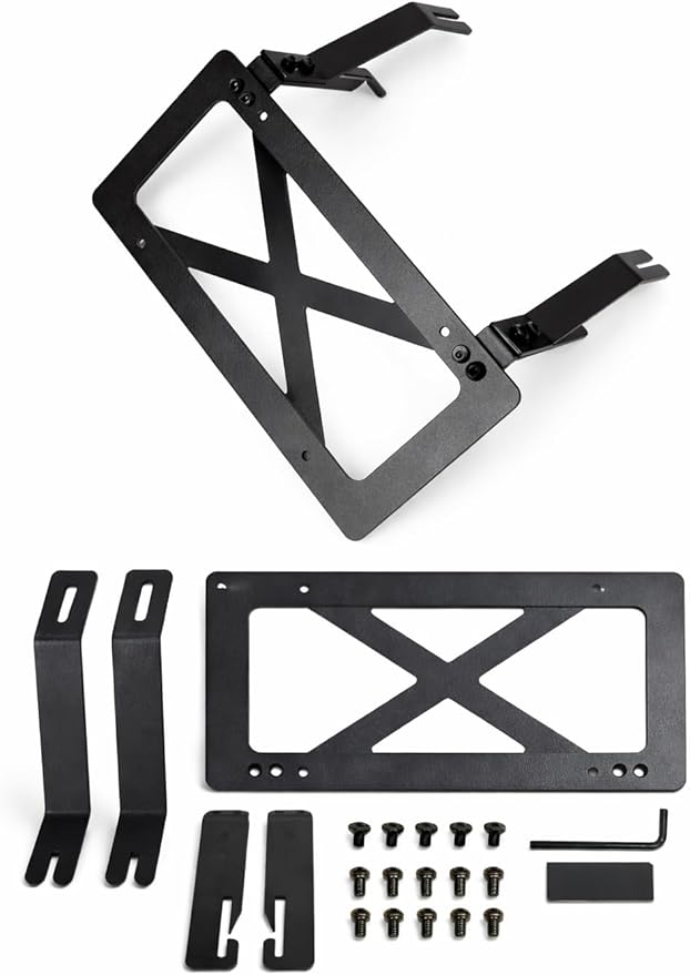No Drill Front License Plate Mount for Tesla Model Y 2021-2024, Premium Front License Plate Holder Bracket, Camera-Safe License Plate Frame, Secure & Scratch-Free Install【for 2021-2024 Tesla Model Y】