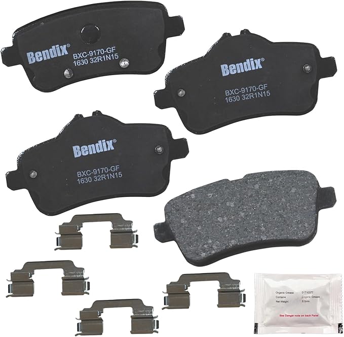 Bendix Priority1 CFC1630 Rear Brake Pads for Benz A45,AMG,CLA45 GL350,GL450,GL500,GL550,GLA45 GLE43 GLE63 AMG S,GLE300d,GLE350,GLE350d,GLE400,GLE450 GLE550,GLE550e,GLS63 GLS350d,GLS450,GLS500,GLS550