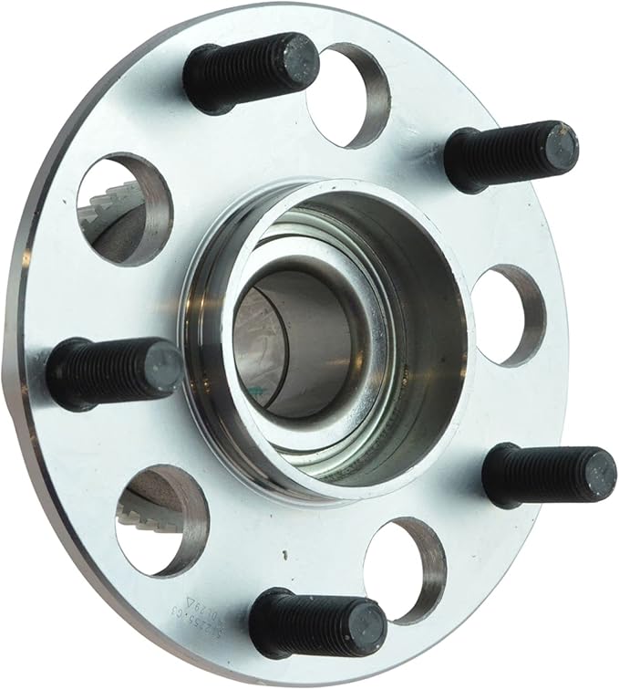 TRQ 2 Piece Rear Passenger Side Wheel Bearing & Hub Assembly Set Compatible with 1997-2001 Acura Integra