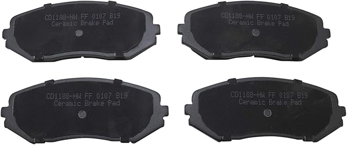 TRQ Front Brake Pads Ceramic Compatible with 2006-2013 Suzuki Grand Vitara