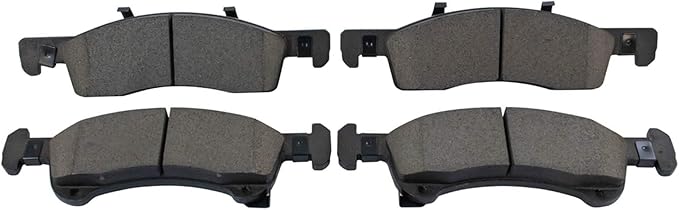 TRQ Front Brake Pads Ceramic Hardware Wear Sensor Compatible with 2003-2006 Ford Expedition 2003-2006 Lincoln Navigator
