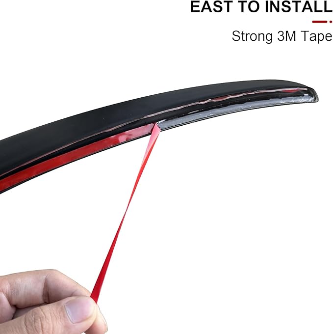 Spoiler Fit for Tesla Model 3 2017-2023, ABS Material OEM Original Rear Spoiler Wing Rear Trunk Lip, Matte Black Sporty Appearance Tesla Model 3 Accessories