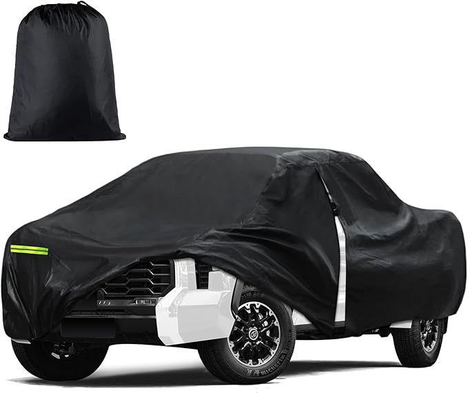 Car Cover Custom Fit for Toyota Tundra 5.5Ft Bed 2000-2025, Waterproof All Weather for Automobiles Full Exterior Cover Rain Sun Snow Protector with Door Zipper