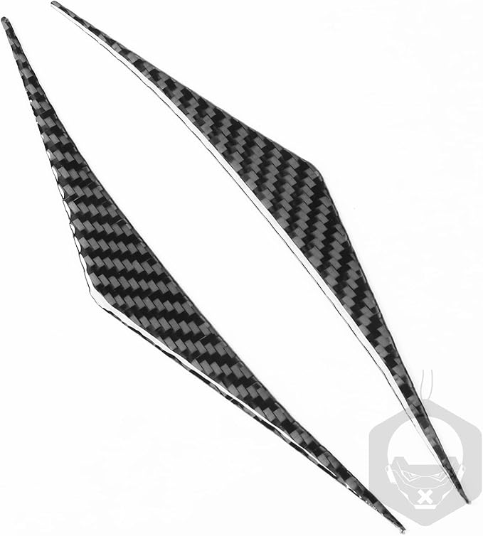 Carbon Fiber Stickers Rear Taillight Eyebrow Eyelid Eye Lid Decoration Sticker Car Exterior Trim Compatible with Tesla Model 3 2024 Accessories Overlay Decal Cover