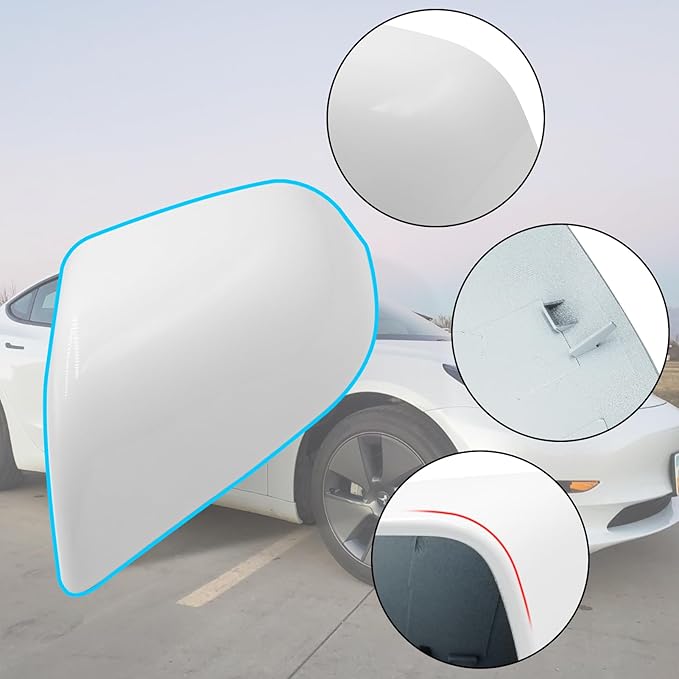 Jaronx Compatible with Tesla Model 3 Side Mirror Cover Replacement 2017 2018 2019 2020 2021 2022 2023 2024 2025, Driver Rear View Door Mirrors Cover Caps for Tesla Model 3 Accessories(Pearl White)
