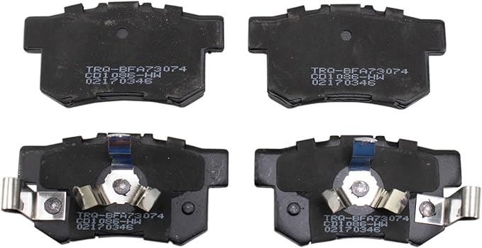 TRQ Rear Brake Pads Ceramic Hardware Wear Sensor Compatible with 2010-2018 Acura RDX 2010-2011 Honda Accord Crosstour 2005-2016 CR-V 2012-2015 Crosstour