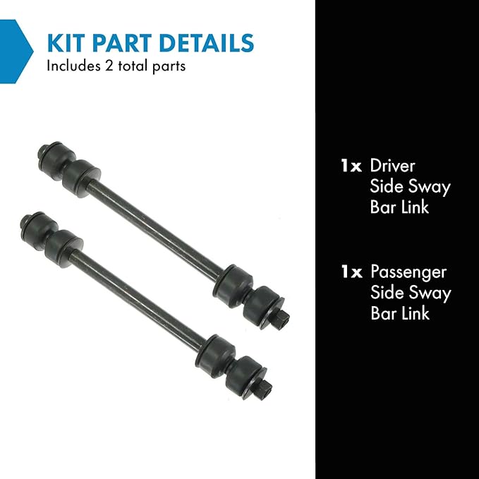 TRQ Front Sway Bar End Links Kit Pair Set for Dodge Ford Mercury Mazda Pickup Truck