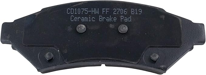 TRQ Front Brake Pads Ceramic Hardware Compatible with 2005-2008 Buick LaCrosse 2005-2007 Terraza 2005-2009 Chevrolet Uplander 2005-2008 Pontiac Grand Prix 2005-2006 Montana 2005-2007 Saturn Relay