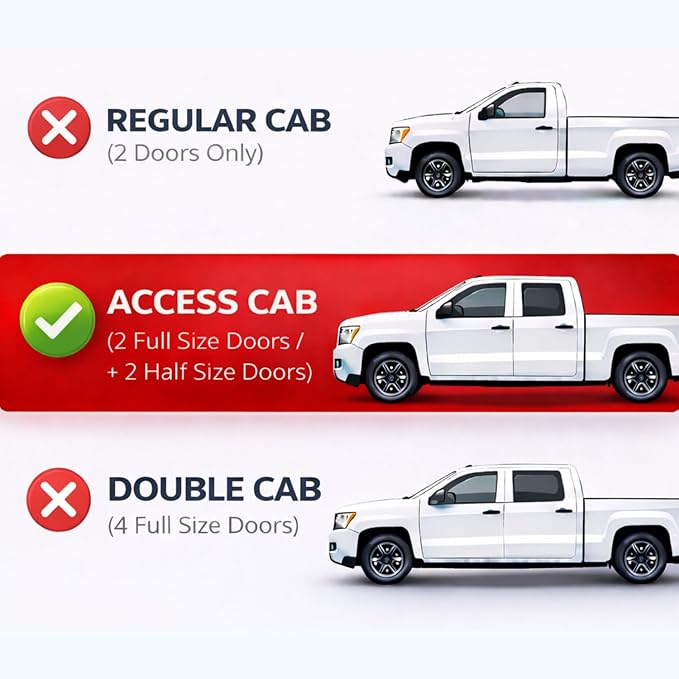 KPY Rain Guards Fit for 2016-2023 Toyota Tacoma Access Cab, Out-Channel Window Visors Vent Wind Deflectors 4PC, Truck Accessories for 16-23 Tacoma (Extended Cab Only)