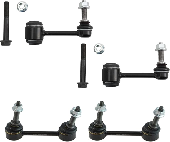 TRQ Front & Rear Sway Bar Stabilizer Link Set Compatible with 2016-2022 Dodge Durango 2016-2019 Jeep Grand Cherokee