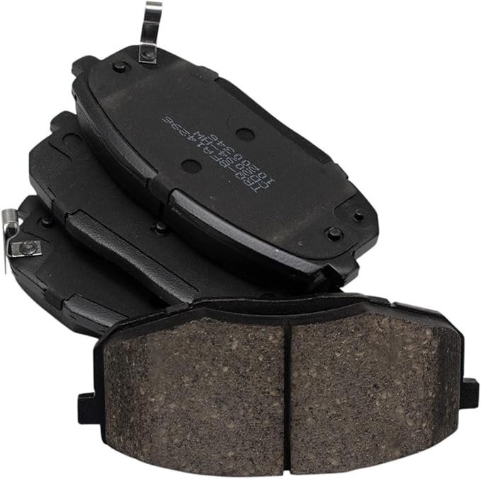 TRQ Front Ceramic Brake Pad Set Compatible with 18-20 Hyundai Elantra GT 18-23 Kona FWD 14-19 Kia Soul 19-24 Forte 21 Seltos Automatic CVT