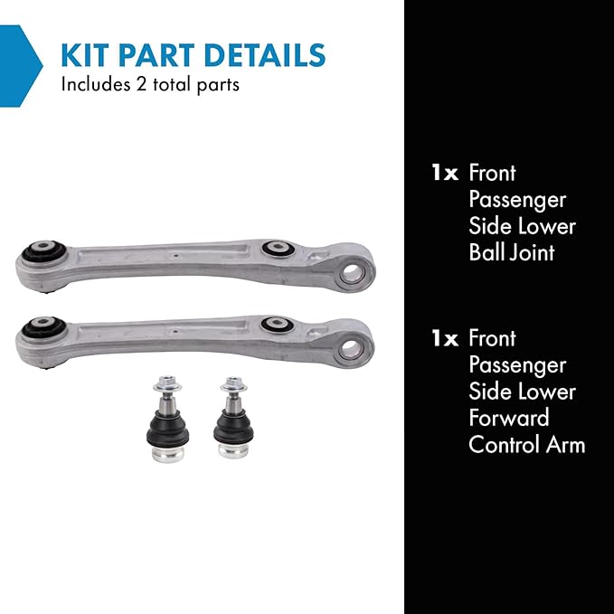 TRQ Front Right Lower Control Arm with Ball Joint Compatible with 2018-22 Audi Q5 SQ5 2019-22 A6 Quattro A7 Sportback 2020-22 A6 allroad Q5 PHEV S6 S7 Sportback 2021-22 Q5 Sportback SQ5 Sportback