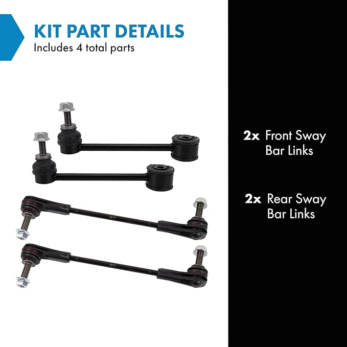 TRQ Front & Rear Sway Bar Stabilizer Link Set Compatible with 2018-2020 Buick Enclave 2017-2020 Cadillac XT5 2020 XT6 2019-2020 Chevrolet Blazer Traverse GMC Acadia