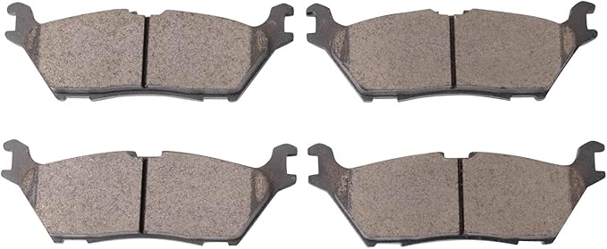 TRQ Rear Brake Pads Ceramic Compatible with 2021-2024 Ford F-150 2024 F-150 Lightning