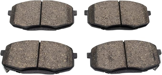 TRQ Front Ceramic Brake Pad Set Compatible with 18-20 Hyundai Elantra GT 18-23 Kona FWD 14-19 Kia Soul 19-24 Forte 21 Seltos Automatic CVT