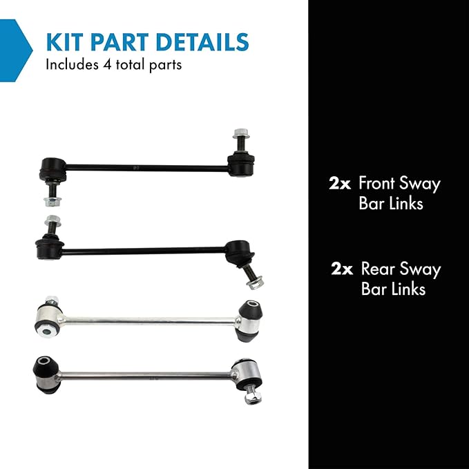 TRQ Sway Bar Link Set Compatible with 2010-2018 Mercedes-Benz