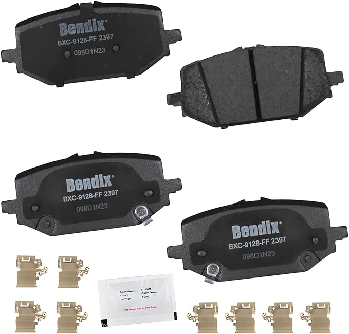 Bendix Priority1 CFC2397 Ceramic Rear Brake Pads compatible with Acura MDX 2024-2022, Honda Pilot 2024-2023