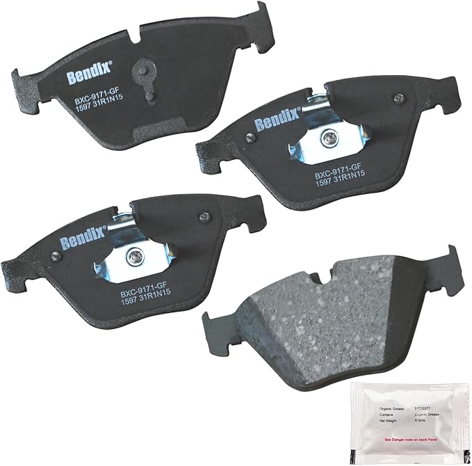 Bendix Priority1 CFC1597 Ceramic Front Brake Pads for Select Models BMW 528i, 535d, 535d xDrive, 535i, 535i GT, GT 640i, 640i Gran Coupe, xDrive 650i ActiveHybrid 5