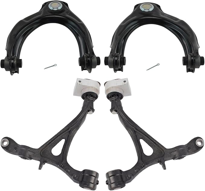 TRQ Front Upper and Lower Control Arm with Ball Joint Set 4 Piece Compatible with 2009-2014 Acura TL