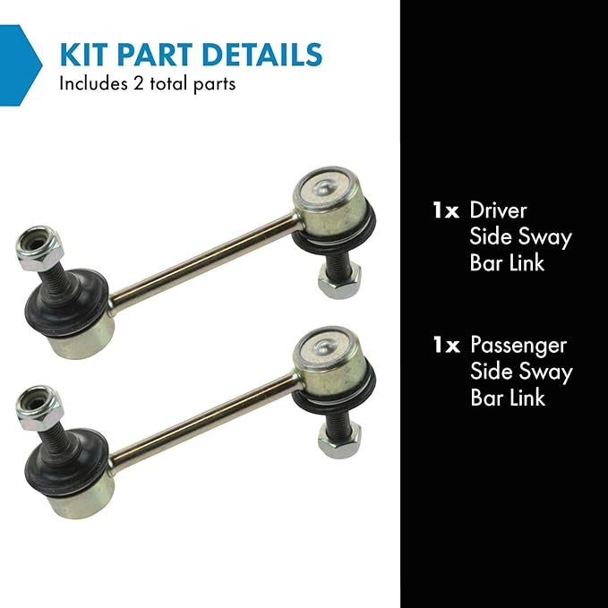 TRQ Driver & Passenger Side Sway Bar Stabilizer Link Set Compatible with 1992-2000 Lexus SC300 SC400 2010-2013 Suzuki Kizashi 2000-2005 Toyota Celica 1986-1998 Supra