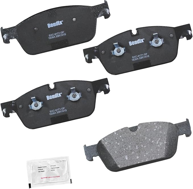 Bendix Priority1 CFC1636A Ceramic Front Brake Pads for Mercedes-Benz GL450 2013, GL550 2014-2013, GLE43 AMG 2019-2018, GLE550e 2018, GLS550 2019-2018, ML550 2014-2012